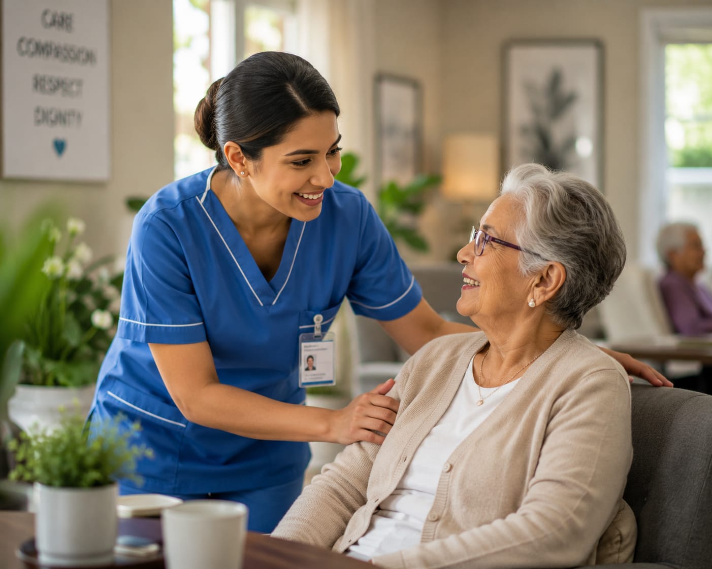 Healthcare professionals in a clinical environment
