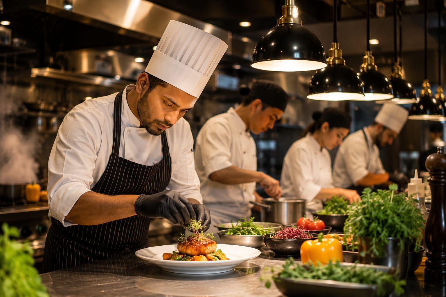 Hospitality food and beverage service professionals